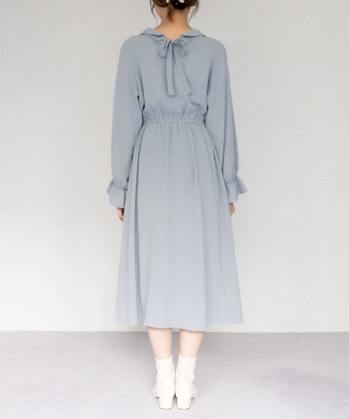 OLIVE des OLIVE（オリーブデオリーブ）の「【WEB限定】BACKリボン開襟長袖ワンピース（ワンピース・レディース・サックスブルー/ボルドー/ブラック/グリーン・FREE）」の21枚目の写真