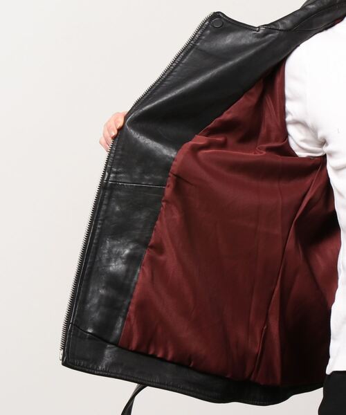 ALLSAINTS（オールセインツ）の「ELINE BIKER | ELINE バイカー（ライダースジャケット・レディース・ブラック・S/L/XS/M）」の2枚目の写真