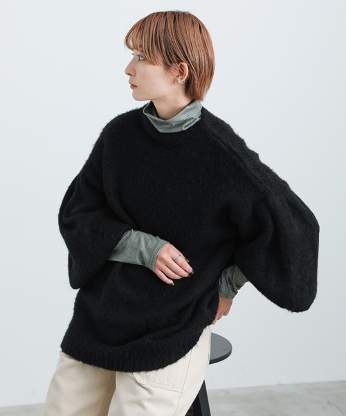 select MOCA(セレクトモカ)の「2021 AW タートルネックチェック柄トップス(Tシャツ/カットソー・レディース・ブラック/サックスブルー/グリーン・FREE)」の18枚目の写真