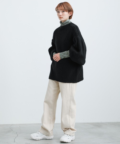 select MOCA(セレクトモカ)の「2021 AW タートルネックチェック柄トップス(Tシャツ/カットソー・レディース・ブラック/サックスブルー/グリーン・FREE)」の16枚目の写真