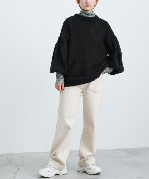 select MOCA(セレクトモカ)の「2021 AW タートルネックチェック柄トップス(Tシャツ/カットソー・レディース・ブラック/サックスブルー/グリーン・FREE)」の6枚目の写真