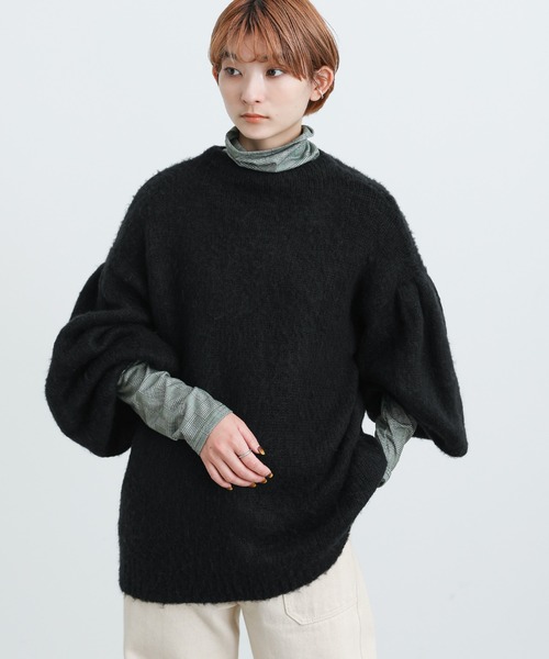 select MOCA(セレクトモカ)の「2021 AW タートルネックチェック柄トップス(Tシャツ/カットソー・レディース・ブラック/サックスブルー/グリーン・FREE)」の17枚目の写真