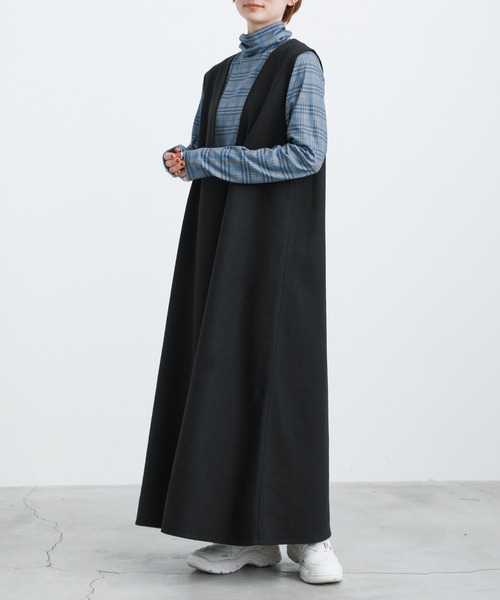 select MOCA(セレクトモカ)の「2021 AW タートルネックチェック柄トップス(Tシャツ/カットソー・レディース・ブラック/サックスブルー/グリーン・FREE)」の4枚目の写真