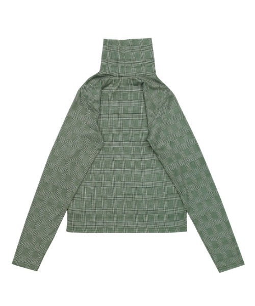 2021 AW タートルネックチェック柄トップス（Tシャツ/カットソー