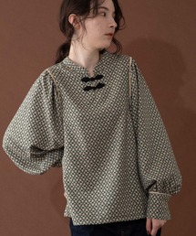 【ZOZOTOWN限定】geometric china volume blouse/ジオメトリックチャイナボリュームブラウス
