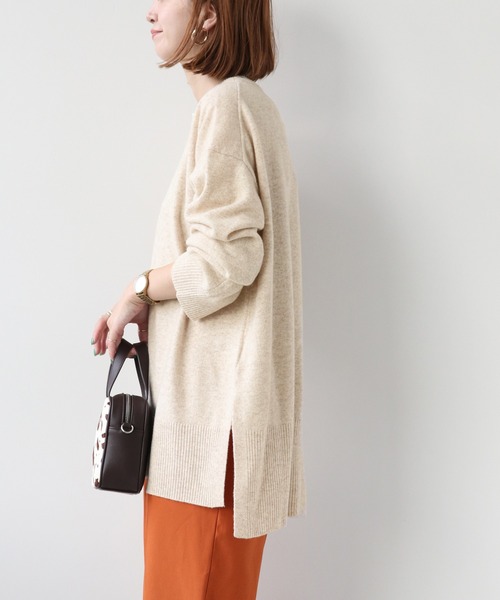 Simplicite（サンプリシテ）の「カシミール ウールチュニックプルオーバー◆（ニット/セーター・レディース・ブラウン/ベージュ/グリーン・FREE）」の21枚目の写真