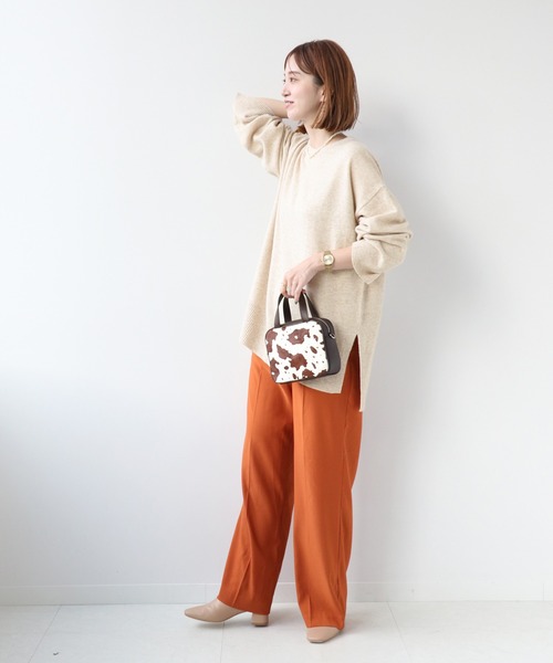 Simplicite（サンプリシテ）の「カシミール ウールチュニックプルオーバー◆（ニット/セーター・レディース・ブラウン/ベージュ/グリーン・FREE）」の10枚目の写真