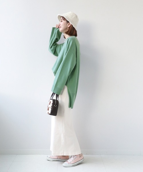Simplicite（サンプリシテ）の「カシミール ウールチュニックプルオーバー◆（ニット/セーター・レディース・ブラウン/ベージュ/グリーン・FREE）」の16枚目の写真