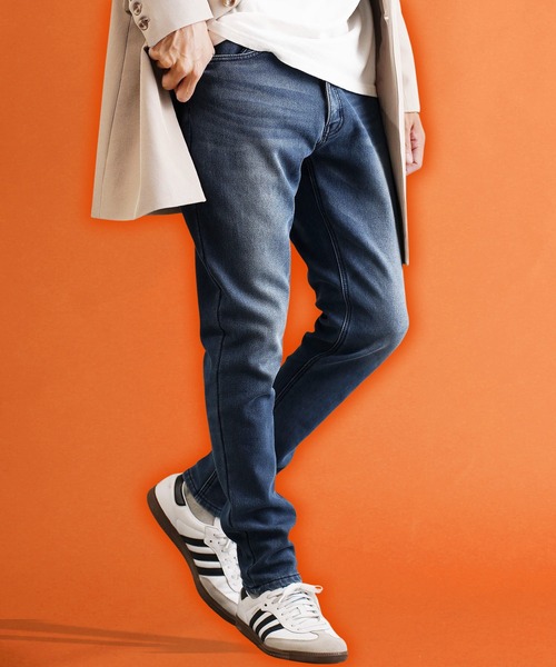 roshell（ロシェル）の「【暖かい・スリム・伸びる】裏起毛 ストレッチ スリムパンツ（その他パンツ・メンズ・ホワイト/ブラック/ベージュ/ネイビー/グレー/インディゴブルー/ライトインディゴブルー/ワンウォッシュ/グレイッシュベージュ/ブラウン/ブルー系その他・SMALL/MEDIUM/LARGE/X-LARGE）」の9枚目の写真