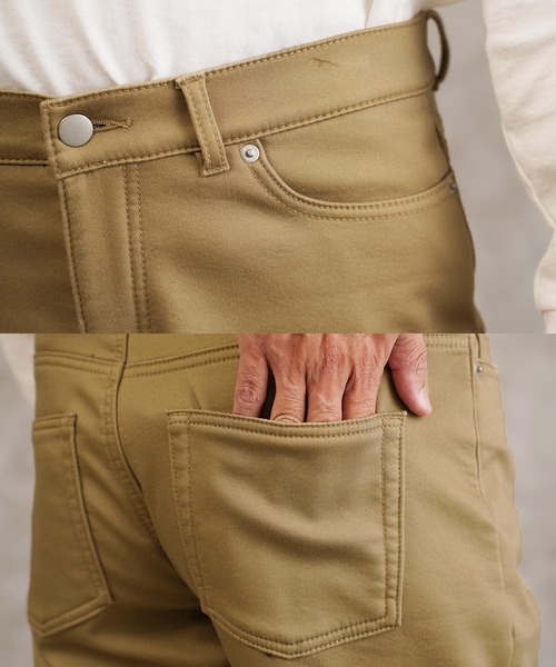 roshell（ロシェル）の「【暖かい・スリム・伸びる】裏起毛 ストレッチ スリムパンツ（その他パンツ・メンズ・ホワイト/ブラック/ベージュ/ネイビー/グレー/インディゴブルー/ライトインディゴブルー/ワンウォッシュ/グレイッシュベージュ/ブラウン/ブルー系その他・SMALL/MEDIUM/LARGE/X-LARGE）」の21枚目の写真