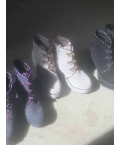 merry jenny（メリージェニー）の「チャイナブーツ（ブーツ・レディース・ブラック/ベージュ/ブルー・MEDIUM/LARGE）」の12枚目の写真