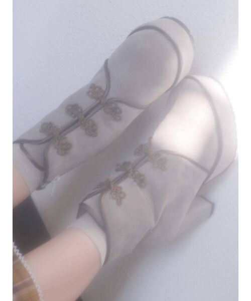 merry jenny（メリージェニー）の「チャイナブーツ（ブーツ・レディース・ブラック/ベージュ/ブルー・MEDIUM/LARGE）」の15枚目の写真