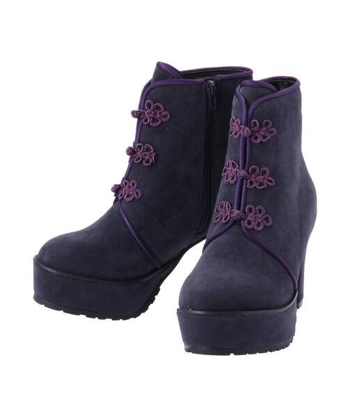 merry jenny（メリージェニー）の「チャイナブーツ（ブーツ・レディース・ブラック/ベージュ/ブルー・MEDIUM/LARGE）」の11枚目の写真