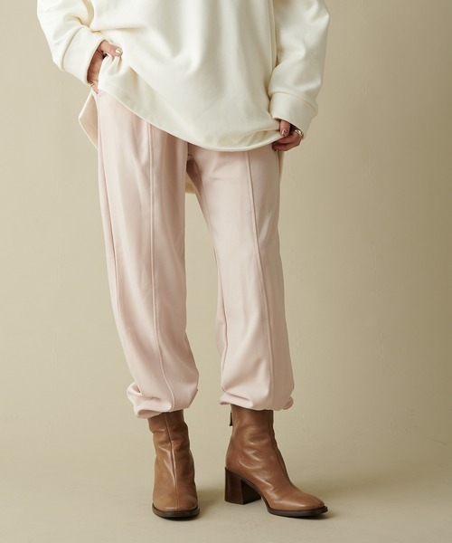 Omekashi（オメカシ）の「ジャージジョガーパンツ（スウェットパンツ・レディース・ブラック/アイボリー/オフホワイト・FREE）」の17枚目の写真