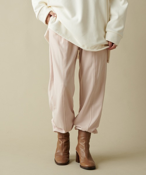 Omekashi（オメカシ）の「ジャージジョガーパンツ（スウェットパンツ・レディース・ブラック/アイボリー/オフホワイト・FREE）」の11枚目の写真