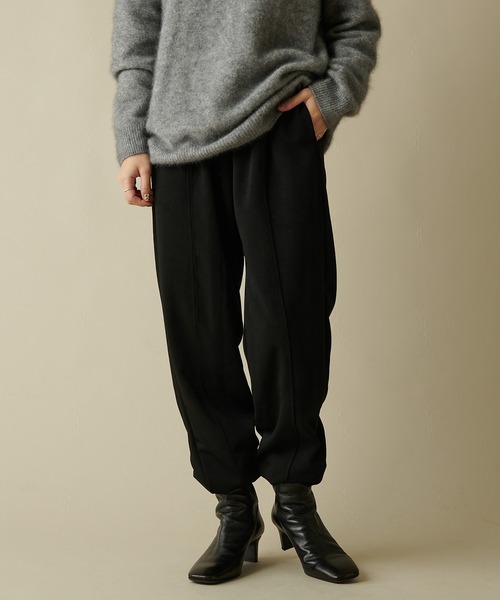 Omekashi（オメカシ）の「ジャージジョガーパンツ（スウェットパンツ・レディース・ブラック/アイボリー/オフホワイト・FREE）」の8枚目の写真