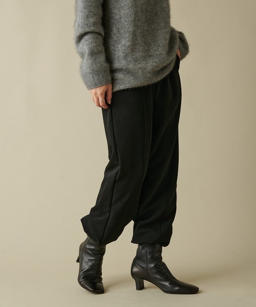 Omekashi（オメカシ）の「ジャージジョガーパンツ（スウェットパンツ・レディース・ブラック/アイボリー/オフホワイト・FREE）」の6枚目の写真