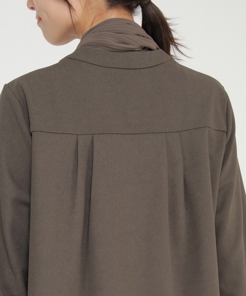 ikka(イッカ)の「プリーツタイ付きブラウス(シャツ/ブラウス・レディース・オフホワイト/チャコールグレー・M/L)」の15枚目の写真