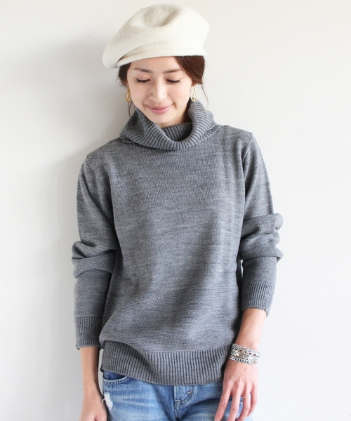 BEAUTY&YOUTH UNITED ARROWS（ビューティーアンドユースユナイテッドアローズ）の「BYBC 7G タートルネックプルオーバー◆（ニット/セーター・レディース・グレー/ブラウン/ロイヤルブルー・フリー）」の2枚目の写真