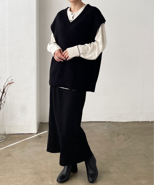 Shelly island（シェリーアイランド）の「配色ブザムバンドカラーシャツ（シャツ/ブラウス・レディース・ホワイト/マスタード・M）」の13枚目の写真