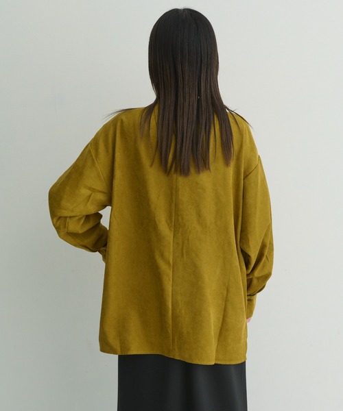 Shelly island（シェリーアイランド）の「配色ブザムバンドカラーシャツ（シャツ/ブラウス・レディース・ホワイト/マスタード・M）」の18枚目の写真