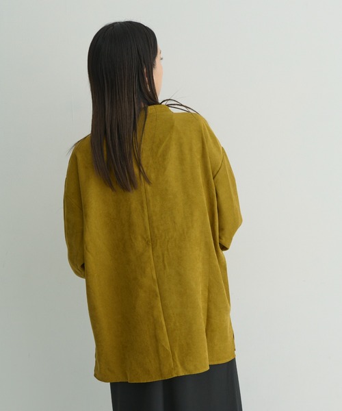 Shelly island（シェリーアイランド）の「配色ブザムバンドカラーシャツ（シャツ/ブラウス・レディース・ホワイト/マスタード・M）」の17枚目の写真