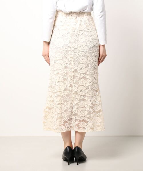 flower（フラワー）の「ウォームレーススカート（スカート・レディース・ブラウン/アイボリー・FREE）」の13枚目の写真