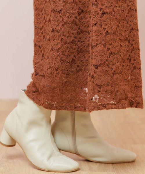 flower（フラワー）の「ウォームレーススカート（スカート・レディース・ブラウン/アイボリー・FREE）」の21枚目の写真