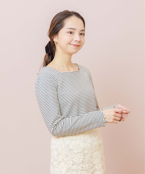 flower（フラワー）の「ウォームレーススカート（スカート・レディース・ブラウン/アイボリー・FREE）」の12枚目の写真