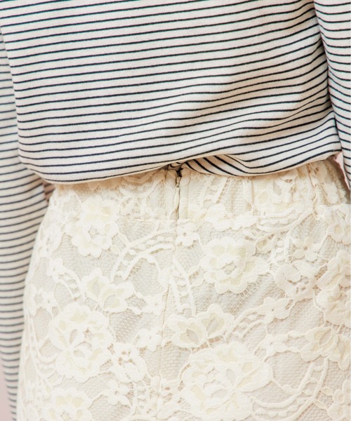flower（フラワー）の「ウォームレーススカート（スカート・レディース・ブラウン/アイボリー・FREE）」の19枚目の写真
