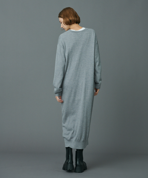 N.O.R.C（ノーク）の「ディープＶネックニットワンピース（ワンピース・レディース・ライトグレー/ブラック/トップグレー/ブラウン・S/M）」の8枚目の写真