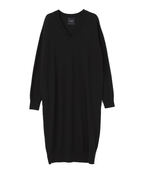 N.O.R.C（ノーク）の「ディープＶネックニットワンピース（ワンピース・レディース・ライトグレー/ブラック/トップグレー/ブラウン・S/M）」の21枚目の写真
