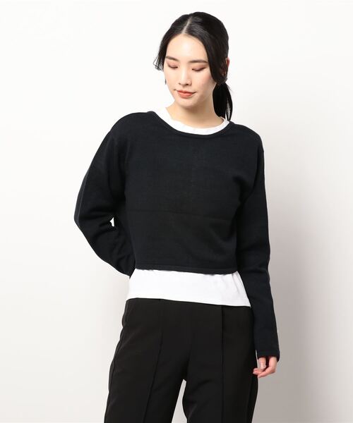 omom sot（オムオムソット）の「ニットカーディガン 2way リボン付き omom sot（カーディガン/ボレロ・レディース・ブラック/ダークグリーン・M）」の16枚目の写真