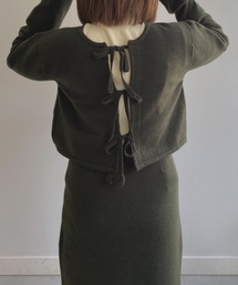 omom sot | ニットカーディガン 2way リボン付き omom sot(カーディガン/ボレロ)