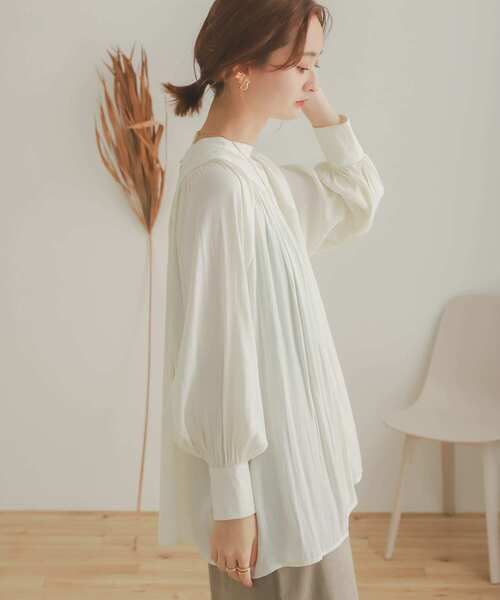 SENSE OF PLACE by URBAN RESEARCH（センスオブプレイスバイアーバンリサーチ）の「長袖ブラウス（シャツ/ブラウス・レディース・アイボリー・ONE）」の8枚目の写真