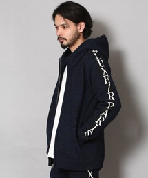 RM/サイドロゴライン ニットパーカー