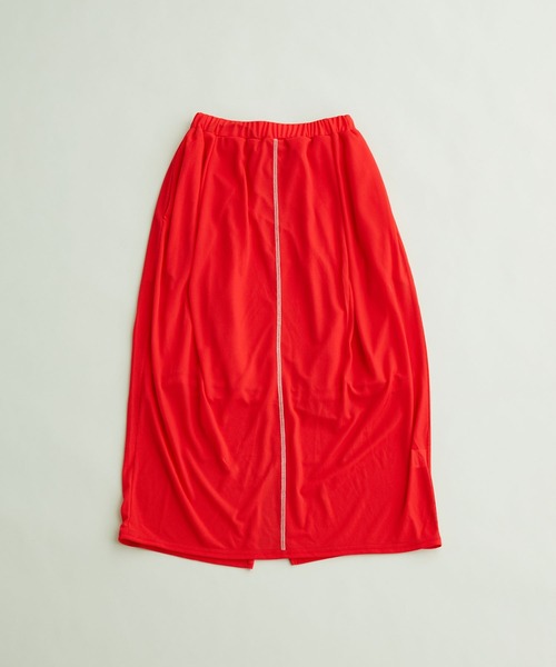 note et silence (ノートエシロンス)の「◇【 AMB100貨 】シアー リブコクーンスカート(スカート・レディース・レッド・FREE)」の1枚目の写真