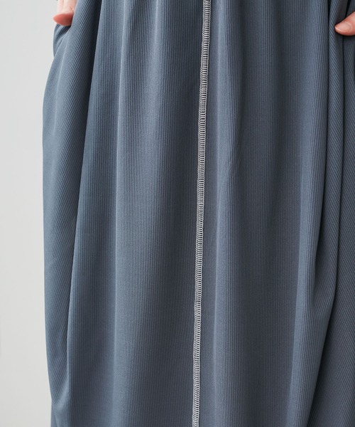 note et silence (ノートエシロンス)の「◇【 AMB100貨 】シアー リブコクーンスカート(スカート・レディース・レッド・FREE)」の3枚目の写真