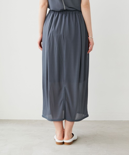 note et silence (ノートエシロンス)の「◇【 AMB100貨 】シアー リブコクーンスカート(スカート・レディース・レッド・FREE)」の9枚目の写真