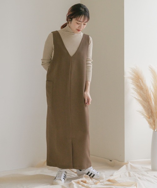 ITEMS URBANRESEARCH（アイテムズ アーバンリサーチ）の「モチモチハイネックリブニット（ニット/セーター・レディース・チャコールグレー/ベージュ/グレー/ブルー/グリーン・FREE）」の13枚目の写真