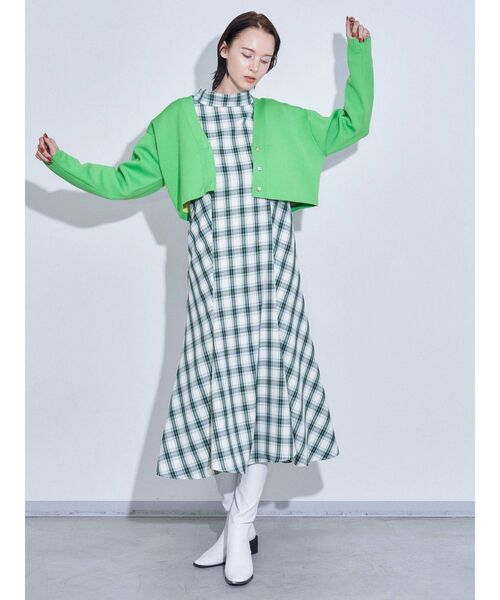 ELENDEEK（エレンディーク）の「チェックフレアワンピース（ワンピース・レディース・ブラック/グリーン・02/01）」の6枚目の写真