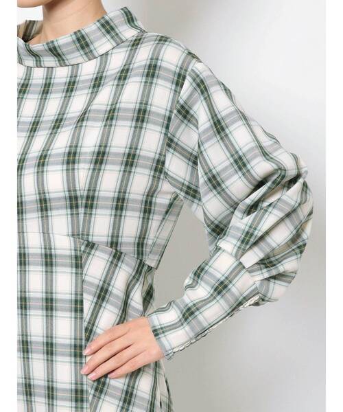 ELENDEEK（エレンディーク）の「チェックフレアワンピース（ワンピース