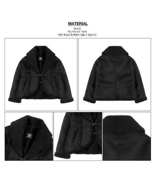 FANCY CLUB（ファンシークラブ）の「A'GEM/9 × .kom『 FANCY CLUB/ファンシークラブ』CROP DUFFLE MUSTANG/クロップド丈 ダッフルムスタングジャケット（ブルゾン・レディース・ブラック/ブラウン・FREE）」の14枚目の写真