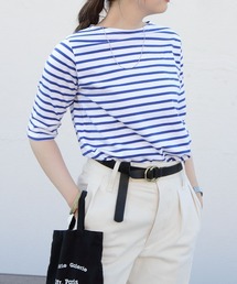 ORCIVAL/オーシバル 40/2 ボートネックハーフスリーブ ボーダー BOATNECK HALFSLEEVE BORDER OR-C0024 BFJ