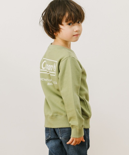 COLEMAN（コールマン）の「[KIDS]【Coleman(コールマン)】別注ロゴプリントスウェット（スウェット・キッズ・カーキ/マスタード・110cm/120cm/130cm/140cm）」の2枚目の写真