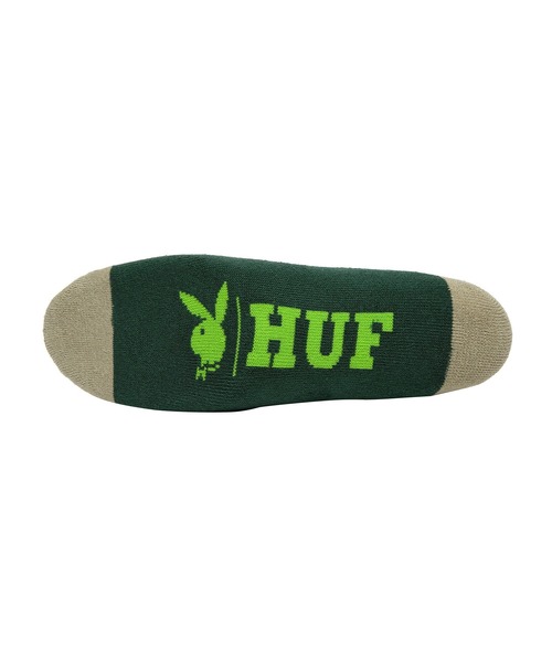 PLAYBOY（プレイボーイ）の「PLAYBOY RABBIT HEAD CREW SOCK / HUF ソックス 靴下  【PLAYBOY】 コラボ（ソックス/靴下・メンズ・グリーン系その他/ブラック・O/S）」の4枚目の写真