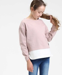 KANGOL KIDS（カンゴールキッズ）の「【KANGOL】裾フェイクレイヤードロンＴ（Tシャツ/カットソー・キッズ）」