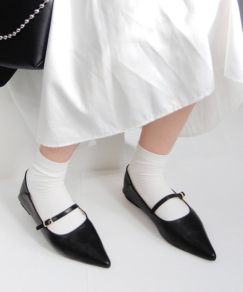 alala（アララ）の「メリージェーンポインテッドフラット（パンプス・レディース・シルバー/ブラック/ゴールド/ベージュ/カーキ・M/LL/S/L）」の11枚目の写真