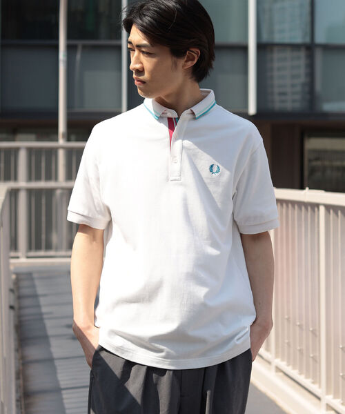 FRED PERRY（フレッドペリー）の「FRED PERRY × BEAMS / 別注 Change Collor Polo Shirt（ポロシャツ・メンズ・ブラック/ネイビー/ホワイト・MEDIUM/X-LARGE/LARGE/SMALL）」の10枚目の写真
