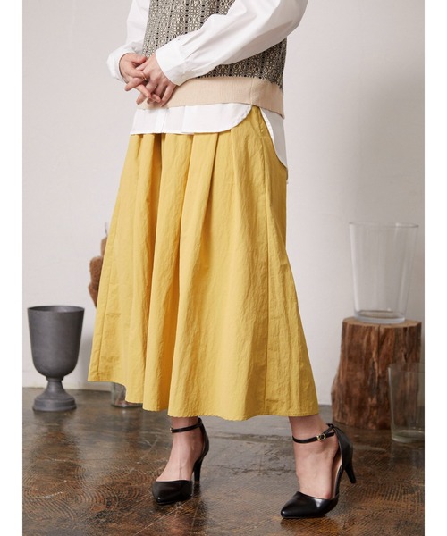 armonia(アルモニーア)の「armonia.ボリュームフレアスカート(スカート・レディース・ネイビー/オフホワイト/イエロー/オレンジ・FREE)」の3枚目の写真
